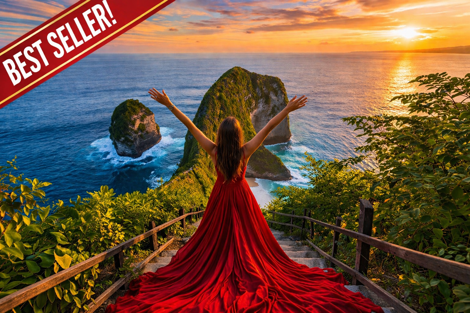 Kelingking T-Rex Beach in Nusa Penida, Bali during a full-day tour from Bali